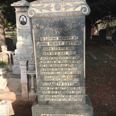 CUTTING John Henry 1881-1937 &amp; Elizabeth 1864-1976