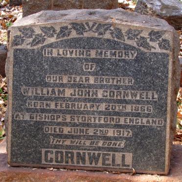 CORNWALL William John 1866-1917