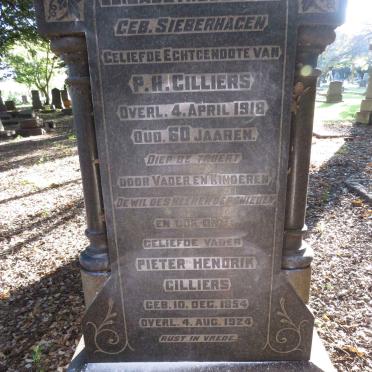 CILLIERS Pieter Hendrik 1854-1924 &amp; Elizabeth Susanna  SIEBERHAGEN -1918