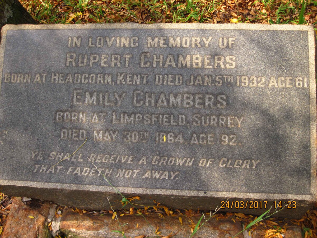 CHAMBERS Rupert -1932 &amp; Emily -1964