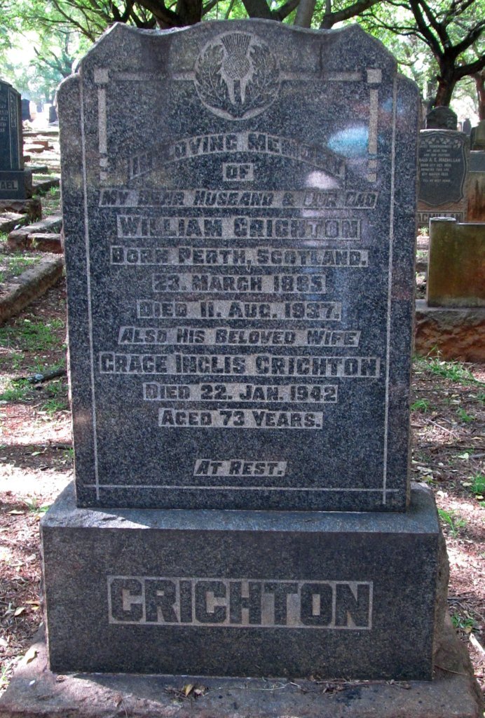 CHRICHTON William 1865-1937 &amp; Grace Inglis -1942