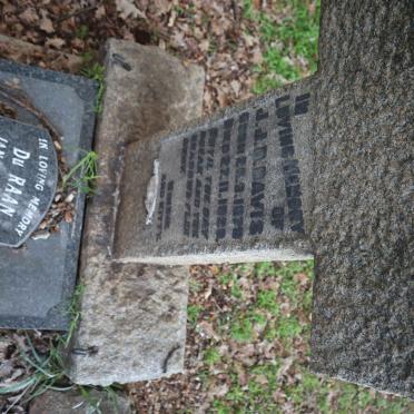 DAVIS J.J.D. 1879-1929 :: DU RAAN Jan 1919-2005 &amp; Christine 1922-2005