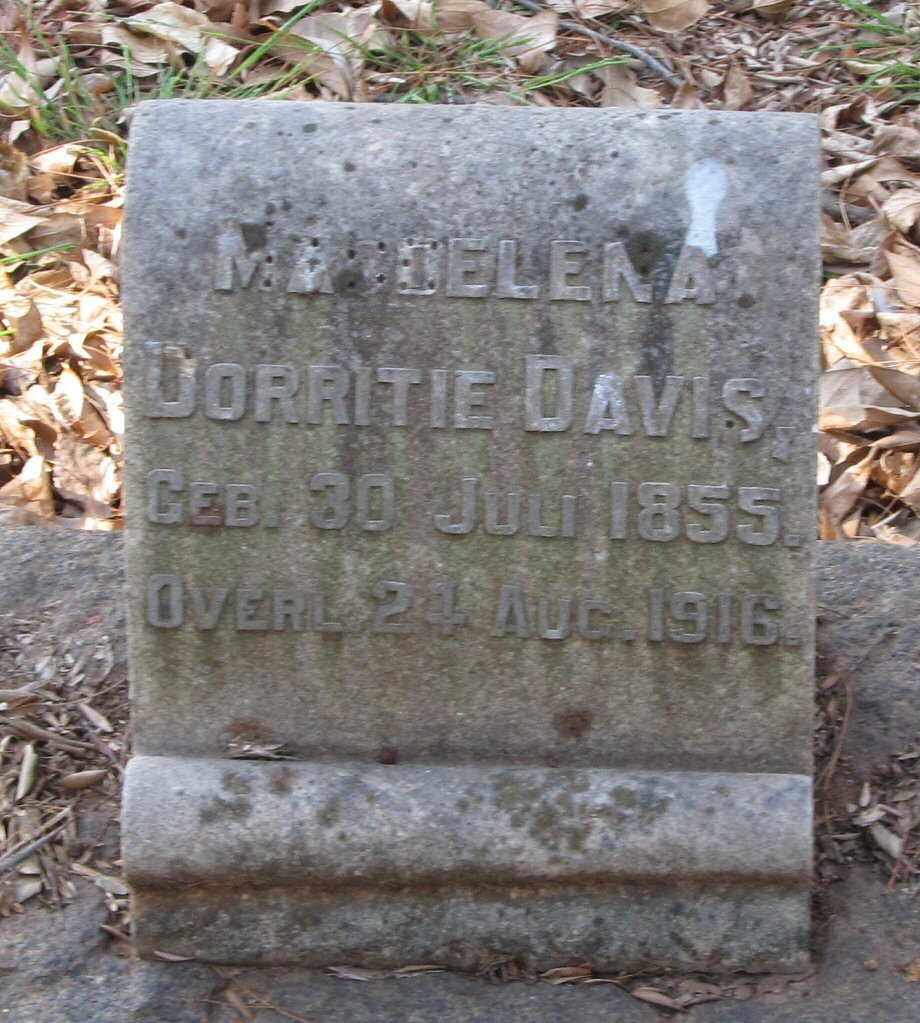 DAVIS Magdelena Dorritie 1855-1916