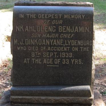 DINKOANYANE Nkahloleng Benjamin -1933
