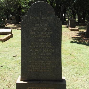 FENNER Frederick -1921 :: Susan Maria -1951