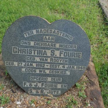 FOURIE Christina S. nee VAN ROOYEN 1862-1940