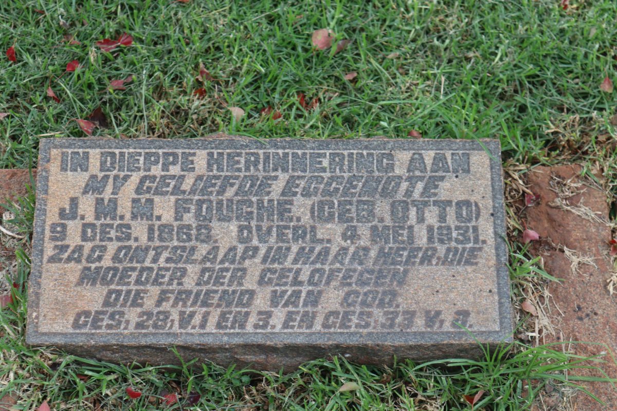 FOUCHE J.M.M. nee OTTO 1868-1931