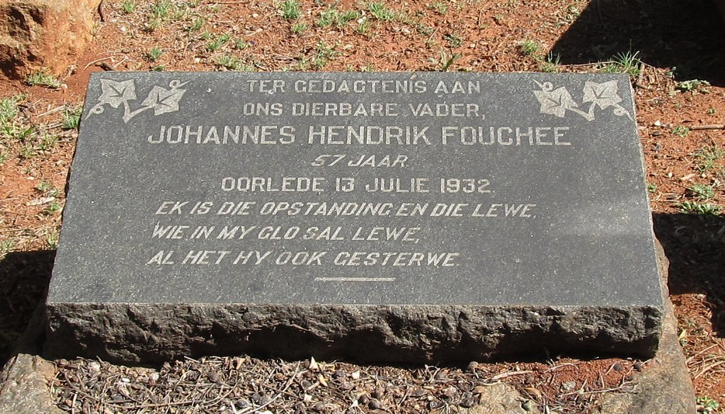 FOUCHEE Johannes Hendrik -1932