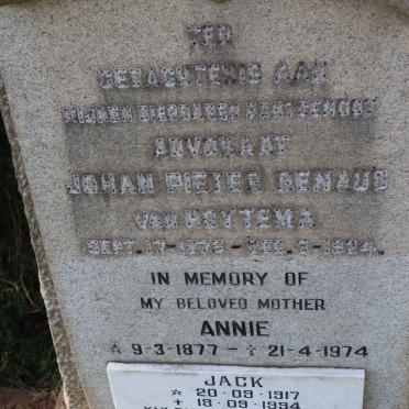 HOYTEMA Johan Pieter Benaud, van 1875-1924 &amp; Annie 1877-1974