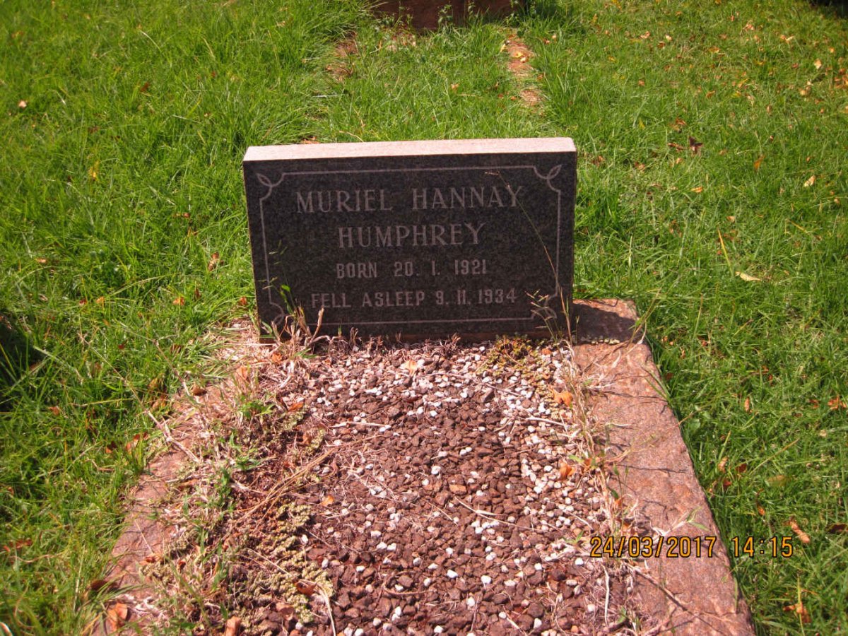 HUMPHREY Muriel Hannay 1921-1934