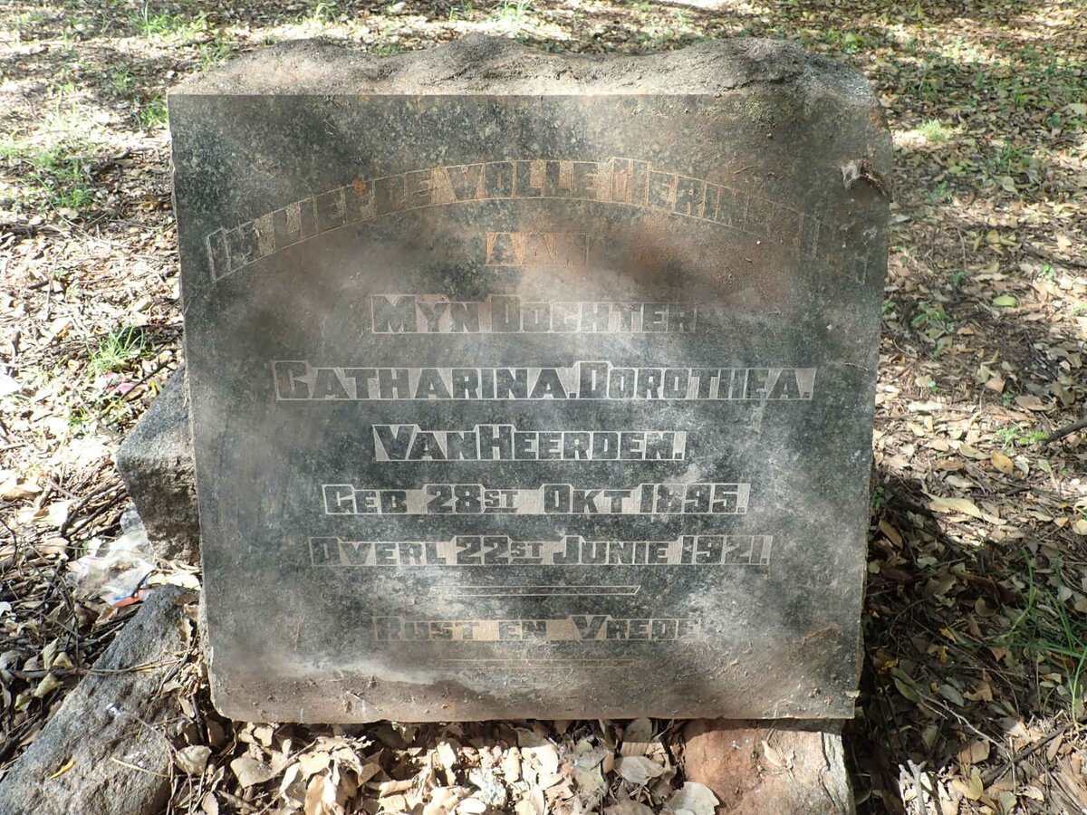 HEERDEN Catharina Dorothea, van 1895-1921