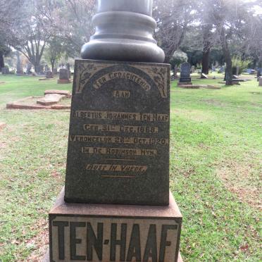 HAAF Albertus Johannes, TEN 1868-1920