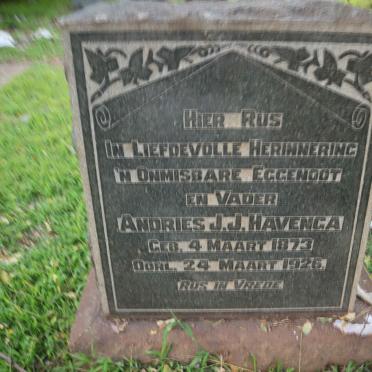 HAVENGA Andries J.J. 1873-1926