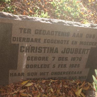 JOUBERT Christina 1870-1925