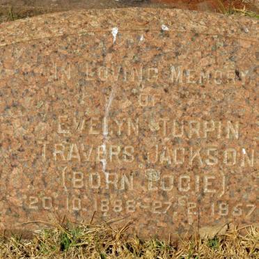 JACKSON Evelyn Turpin, TRAVERS nee LOGIE 1886-1957