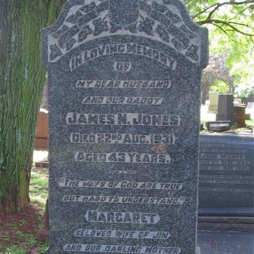 JONES James N. -1931 &amp; Margaret 1893-1983