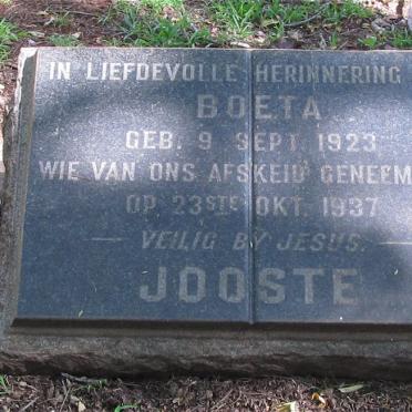 JOOSTE Boeta -1937