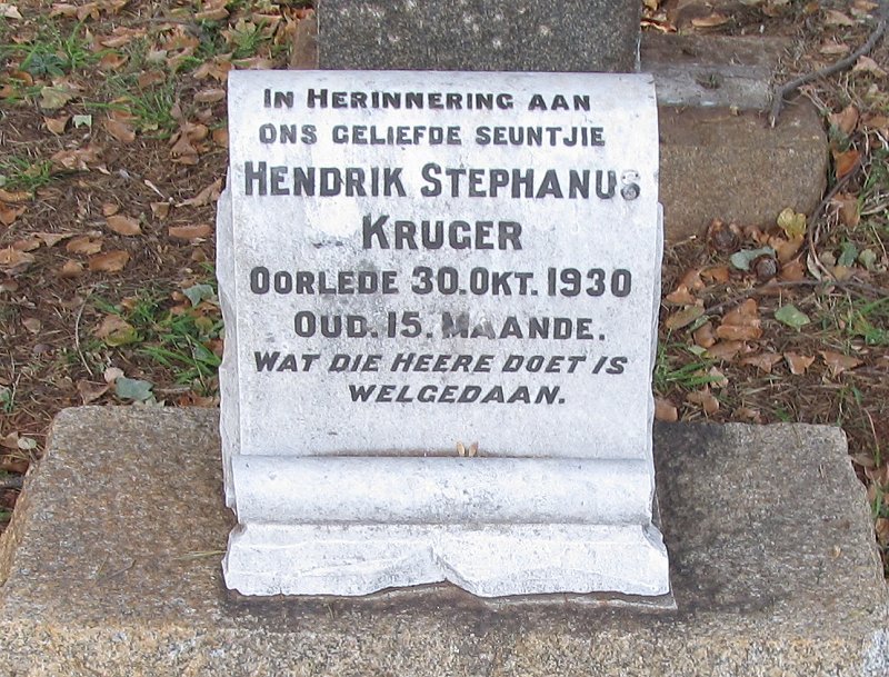 KRUGER Hendrik Stephanus -1930