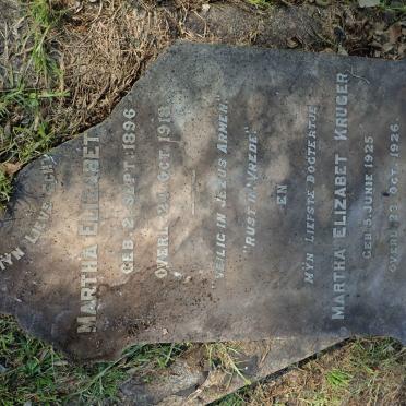 KRUGER Martha Elizabet 1896-1918 :: KRUGER Martha Elizabet 1925-1926