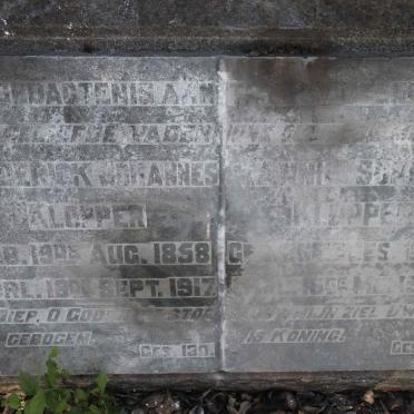 KLOPPER Frederick Johannes 1858-1917 &amp; Anna Sophia 1879-1944