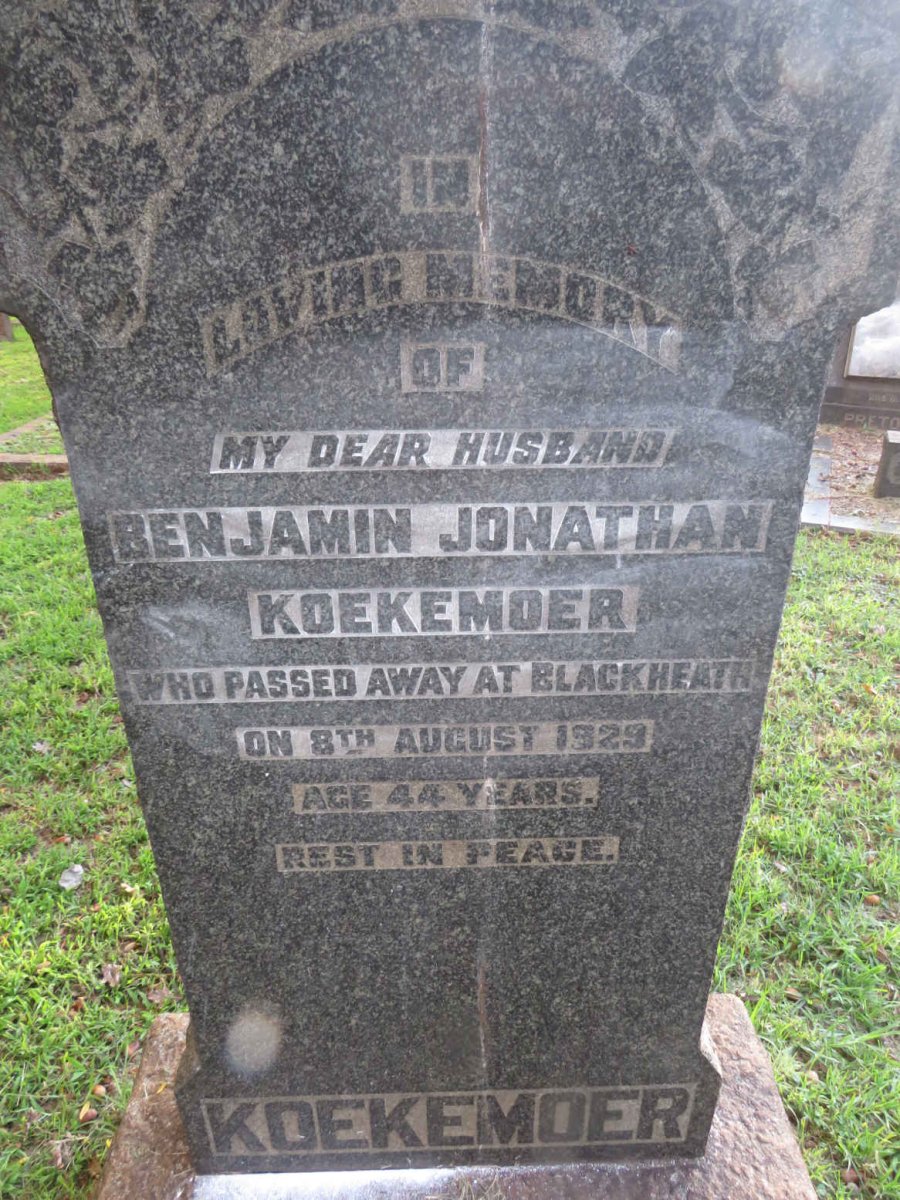 KOEKEMOER Benjamin Jonathan -1929