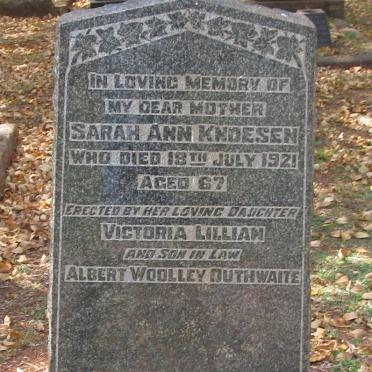 KNOESEN Sarah Ann -1921