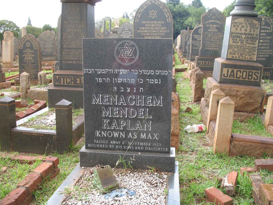 KAPLAN Menachem Mendel -1923