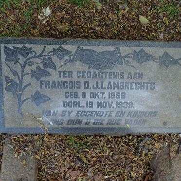 LAMBRECHTS Francois D.J. 1869-1939