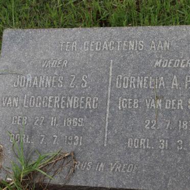LOGGERENBERG Johannes Z.S., van 1869-1931 &amp; Cornelia A.P. VAN DER SCHYFF 1871-1945