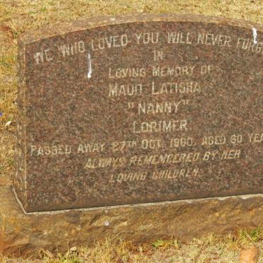 LORIMER Maud Latisha -1960