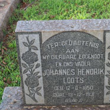 LOOTS Johannes Hendrik 1850-1931