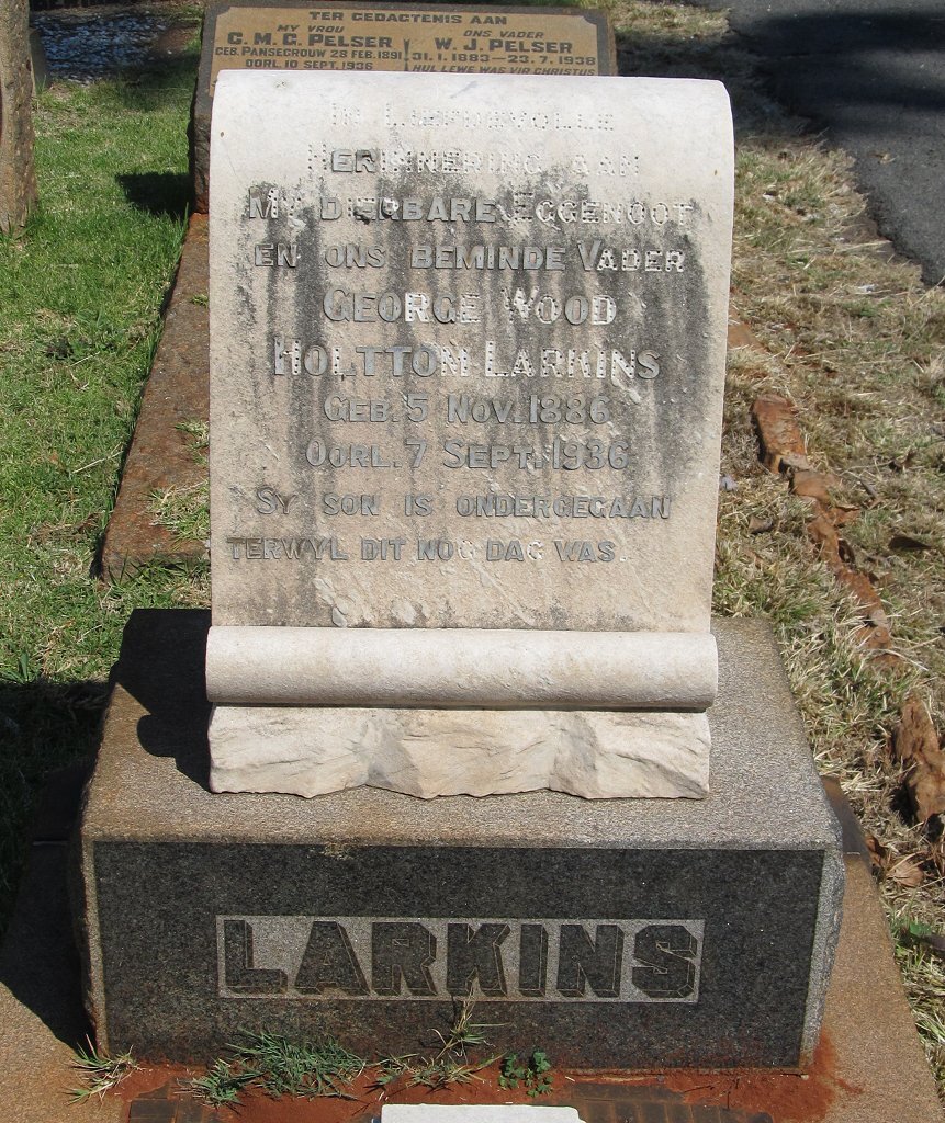 LARKINS George Wood Holtton 1886-1936