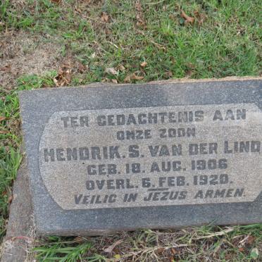 LINDE Hendrik S., van der 1906-1920