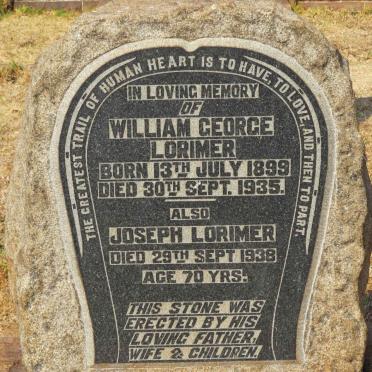 LORIMER William George 1899-1935 :: LORIMER Joseph -1938