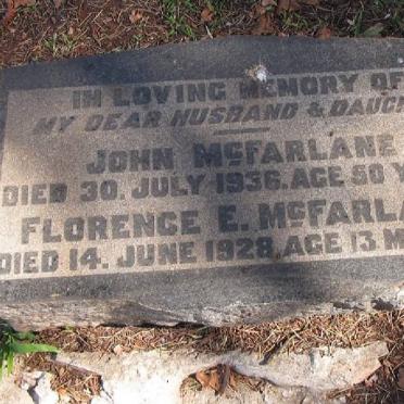 MCFARLANE Florence E.-1928 :: MCFARLANE John -1936