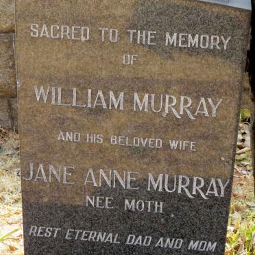 MURRAY William &amp; Jane Anne MOTH
