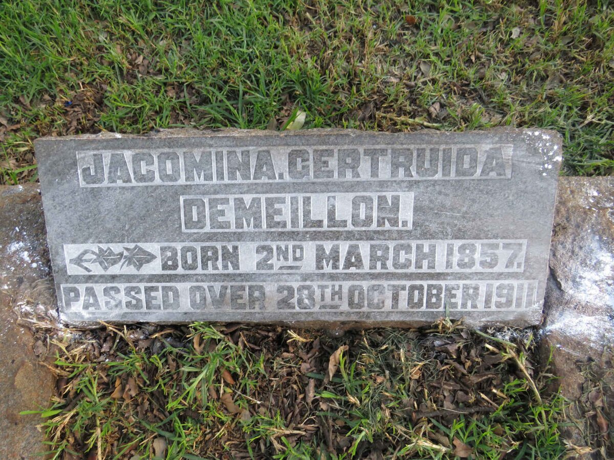 MEILLON Jacomina Gertruida, de 1857-1911