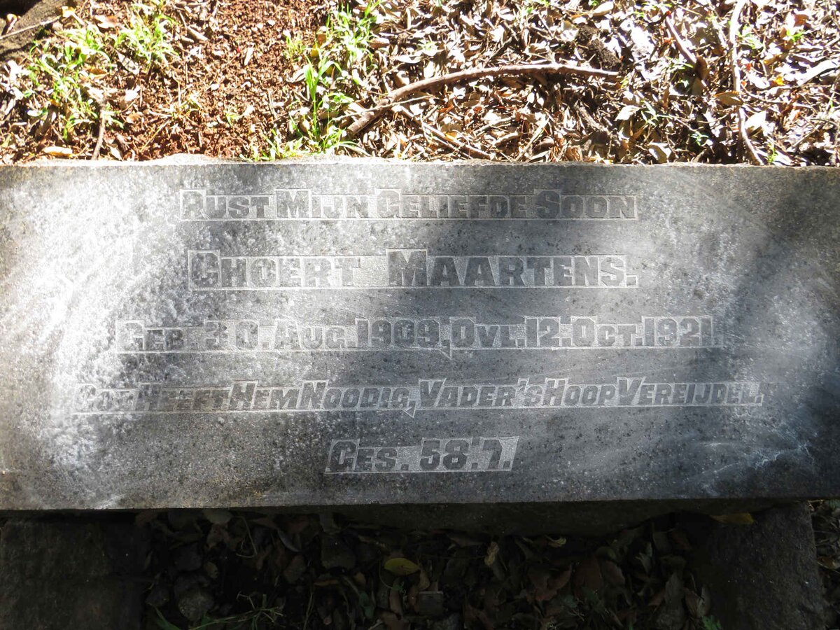 MAARTENS Choert 1909-1921