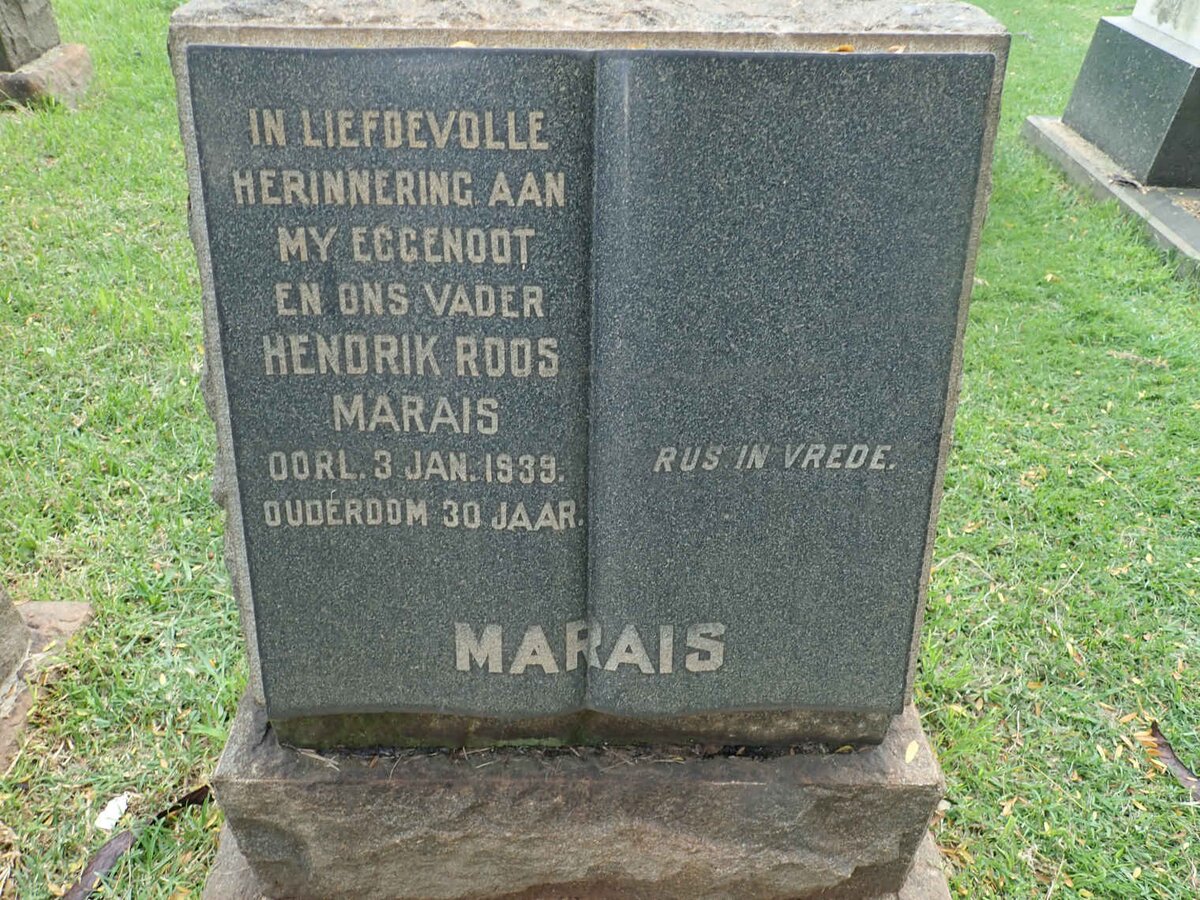 MARAIS Hendrik Roos -1939