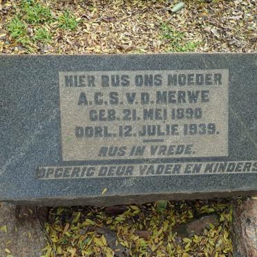 MERWE A.C.S., v.d. 1890-1939