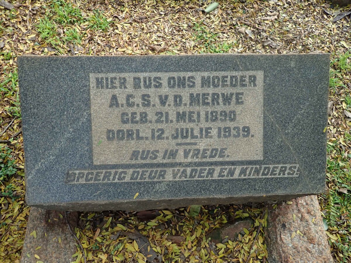 MERWE A.C.S., v.d. 1890-1939