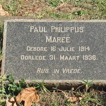 MAREE Paul Philippus 1914-1936