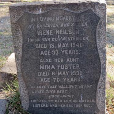 NEILSON Irene nee VAN DER WESTHUIZEN -1940 :: FOSTER Mina -1932