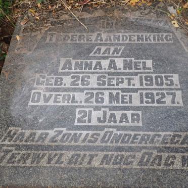 NEL Anna A. 1905-1927