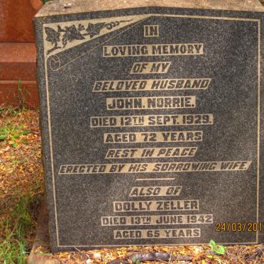NORRIE John -1929 :: ZELLER Dolly -1942