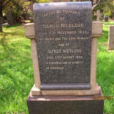 NICOLSON Alfred -1939 :: NICOLSON Nance -1934