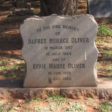 OLIVER Alfred Horace 1867-1944 &amp; Effie Maude 1870-1954