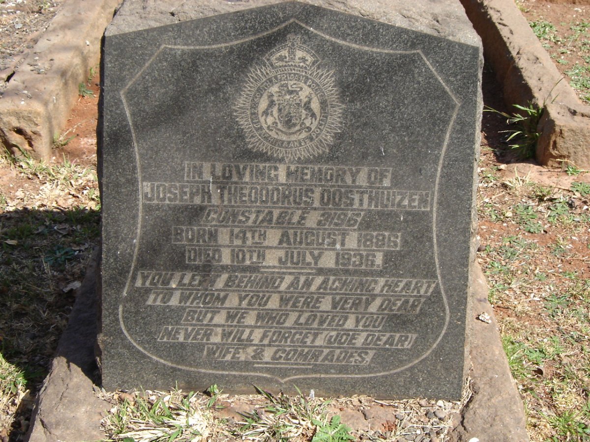 OOSTHUIZEN Joseph Theodorus 1886-1936