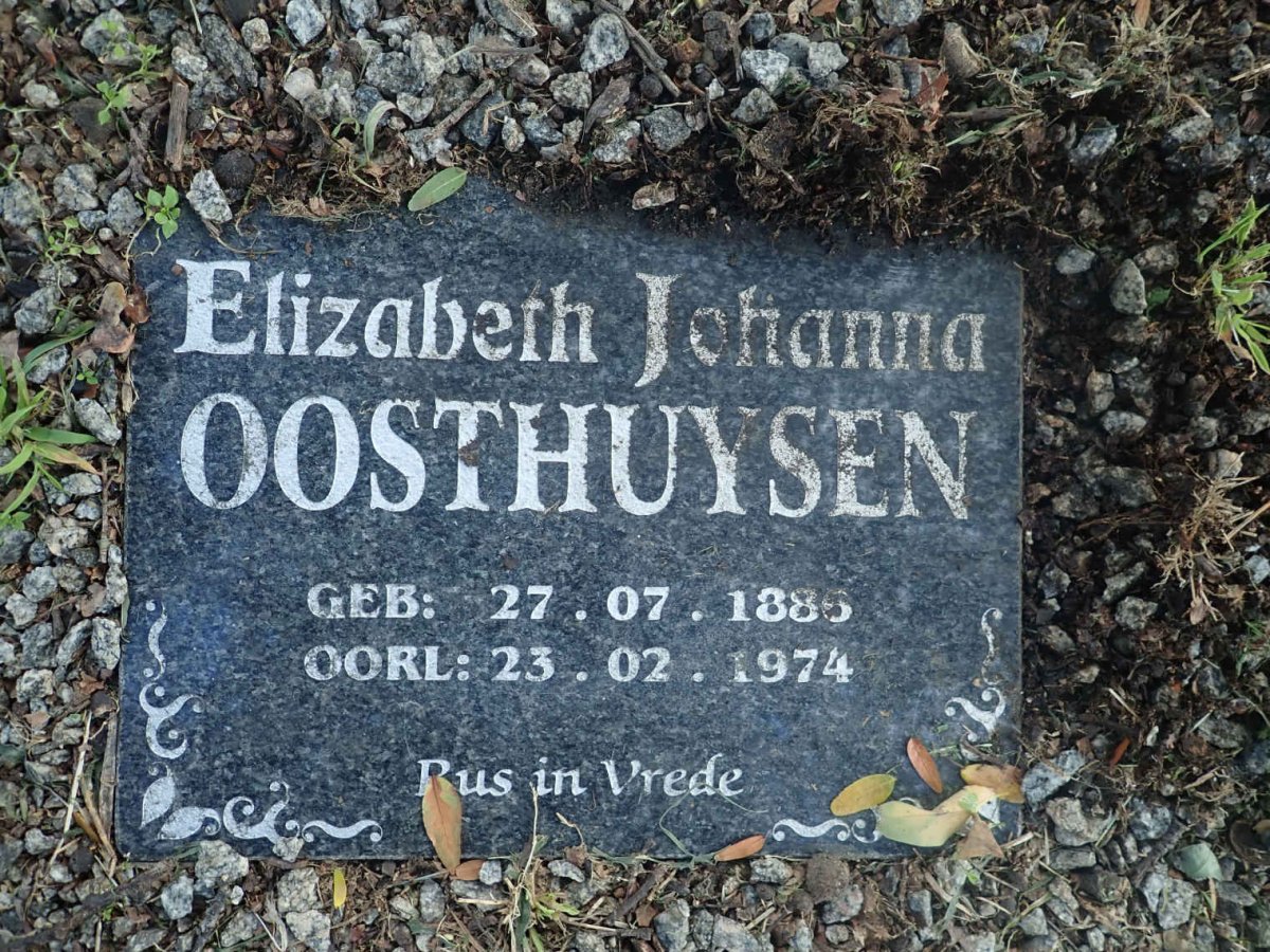 OOSTHUYSEN Elizabeth Johanna 1886-1974