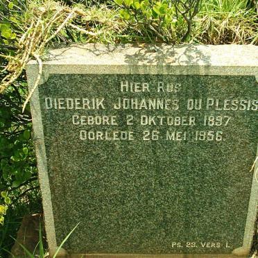 PLESSIS Diederik Johannes, du 1897-1956